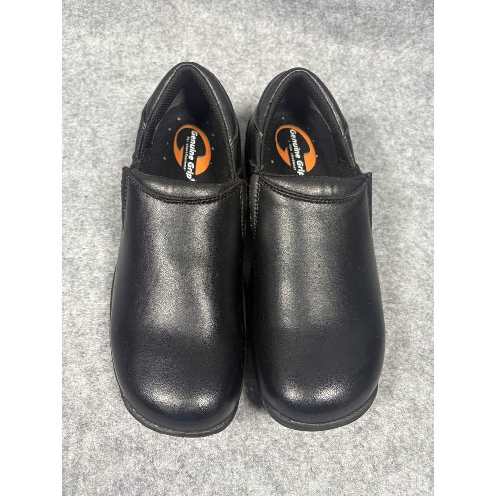 Genuine Grip 4700 Slip Resistant Work Shoes Black Leather Women 9.5 W Men 7.5